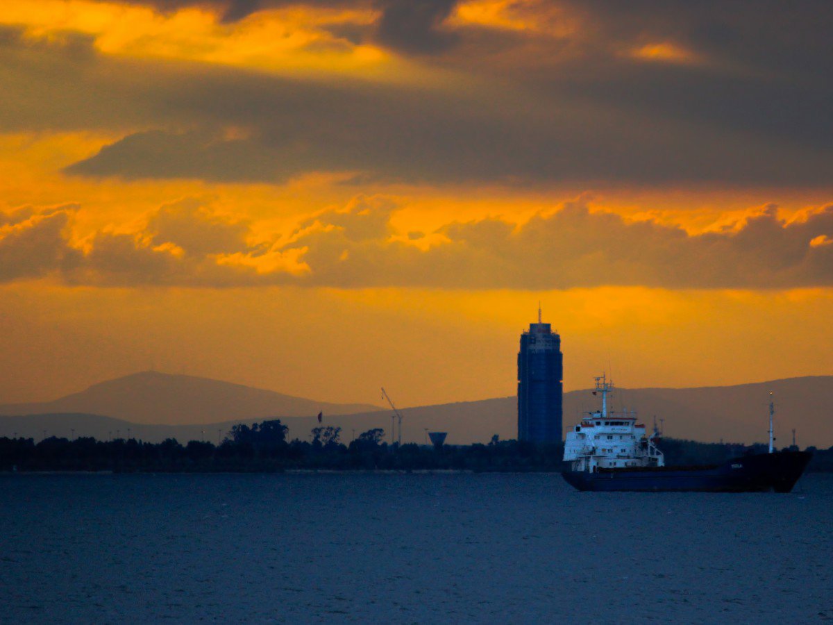 İzmirde Günbatımı